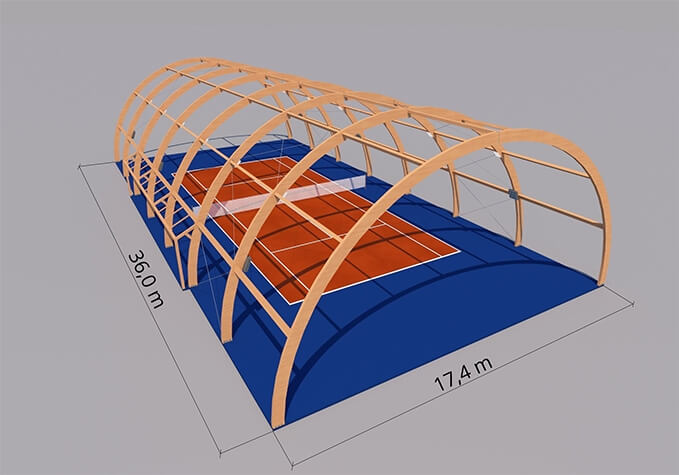hala wymiary 17,4 m x 36 m